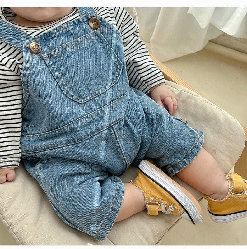 Newborn Baby Boy&girl Denim Jumpsuit Baby Pocket Overalls Etsy