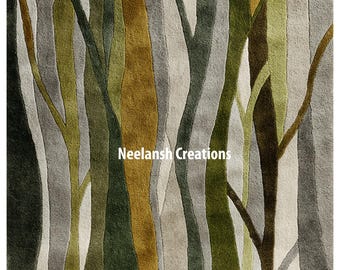 Handmade Wool Area Rug 8x10 – Soft Transitional Style