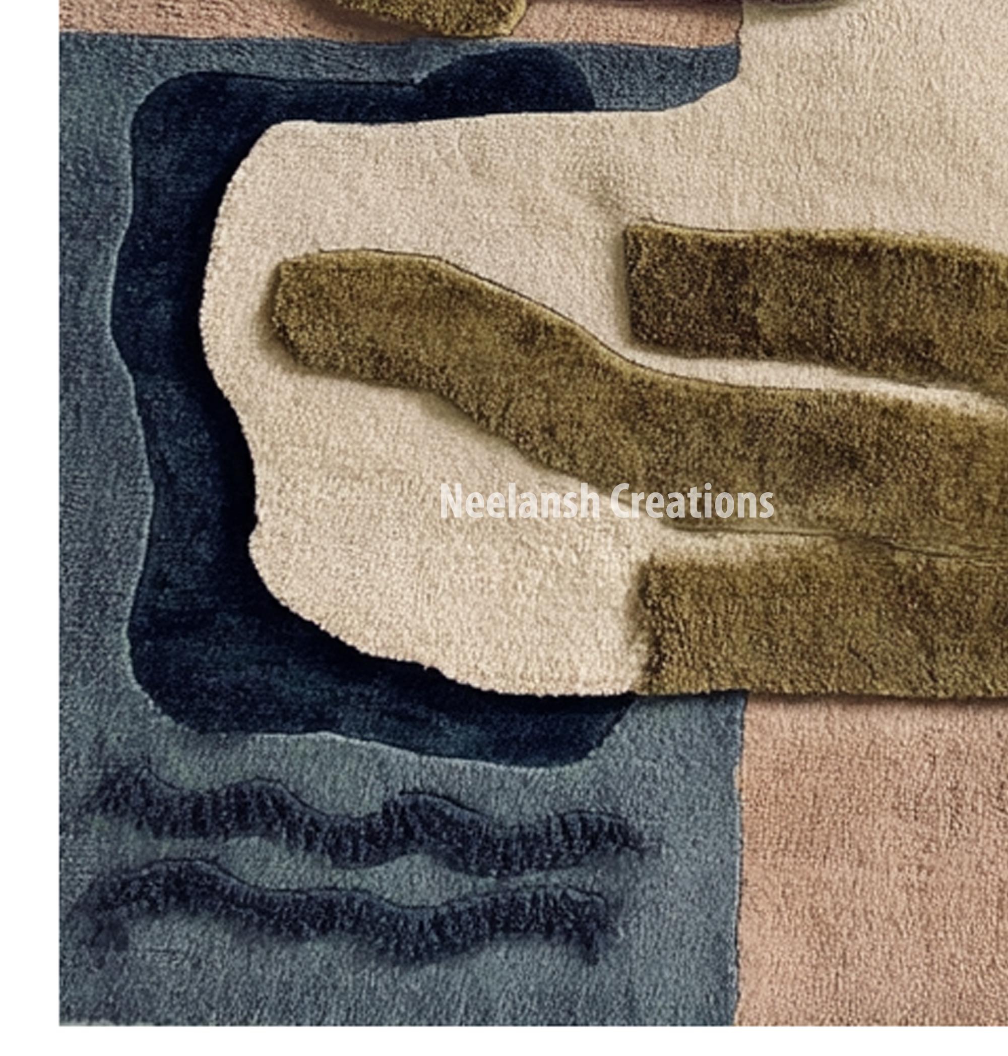 Wool Abstract Animal Pattern Rug Modern Abstract Wool Rug 8x10 – Handwoven Area Carpet - Etsy