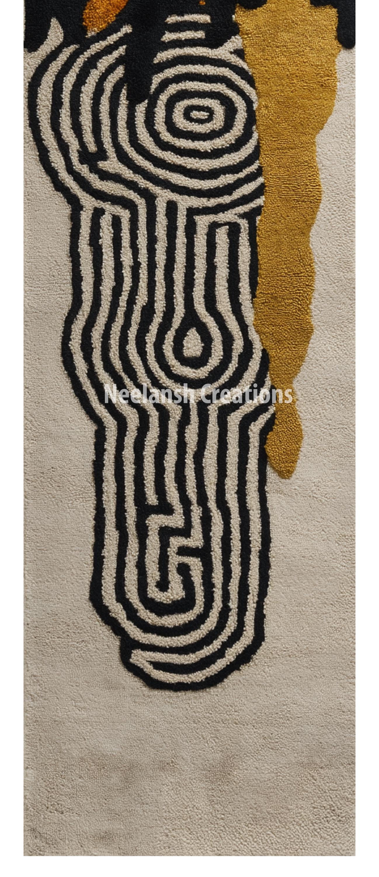 Handmade Abstract Wool Rug Runner – Modern Hallway Carpet 3x10 Ft - Etsy