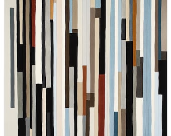 Handmade Colorful Wool Area Rug 8x10 – Modern Living Room Carpet