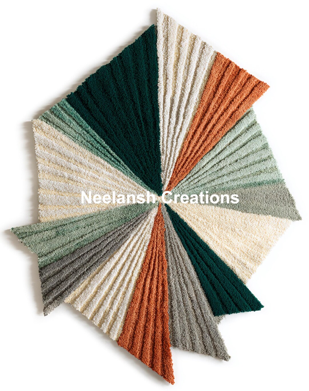 Handmade Colorful Wool Area Rug, Irregular Accent Decor (6x8 Ft) - Etsy