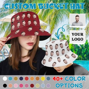 Custom Bachelorette Party Hats, Custom Men/Women Bucket Hats, Custom Bucket Hats with Logo/Face/Photo, Custom Wide Brim Outdoor Summer Hats