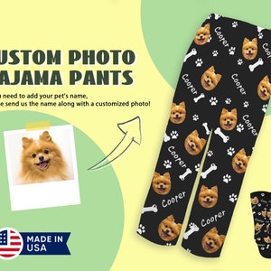 Custom Pajama Pants,Picture Pajama Pants,Photo Pajama Pants,Face Pajamas,Custom Pet Pajama,Pj Pants,Kids Photo Pajamas,Dog Face Pajamas