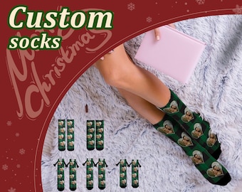 Socks with face,socks for valentines,sock custom gift,sock gift ideas,socks for couples,socks with dog face,Socks Best Friend,sock for her