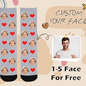 Custom Face Socks Custom Friend Photo Socks Funny Faces On Socks Custom Face Socks With Pictures Bachelorette Party Gifts Funny Socks Gifts