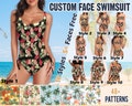 1-10 Faces Custom Women's Swimsuits Custom Bikini Swimsuits Face on Bathing Suit Personalized Womens Swimsuits Bikini Sets Summer Beach Gift