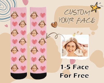 Custom Face Socks, Csutom Photo Socks, Funny Faces On Socks, Custom Pet Socks, Photo Socks, Gifts For Best Friends, Bachelorette Party Gifts