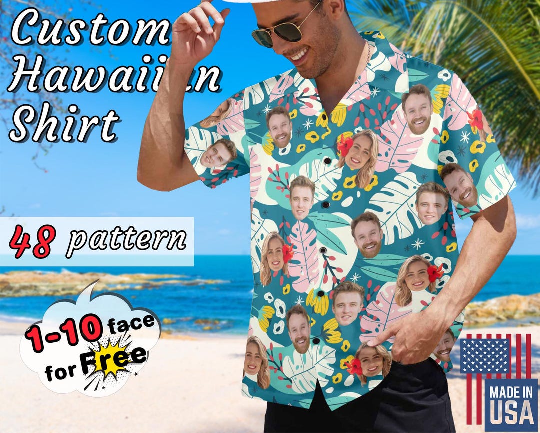 Personalized Aloha Hawaiian Shirt Custom Face Shirt Picture Hawaiian ...