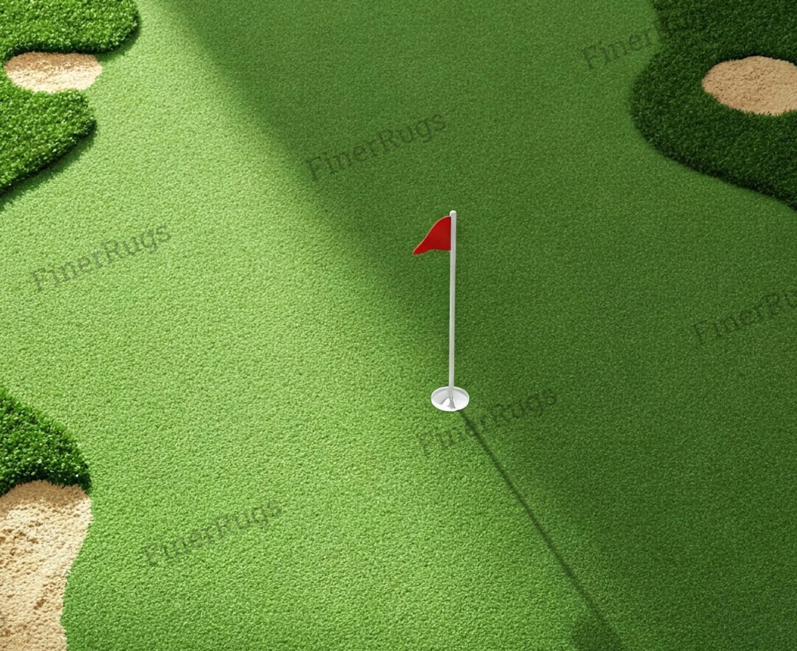 Green Grass Hand Tufted Rug, Modern Golf Course Wool Rugs for Living ...