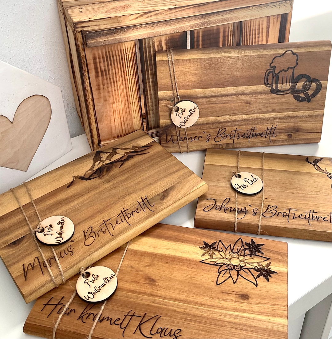 Brotzeitbrett, Holzbrett, Frühstücksbrettchen, Brettchen personalisiert