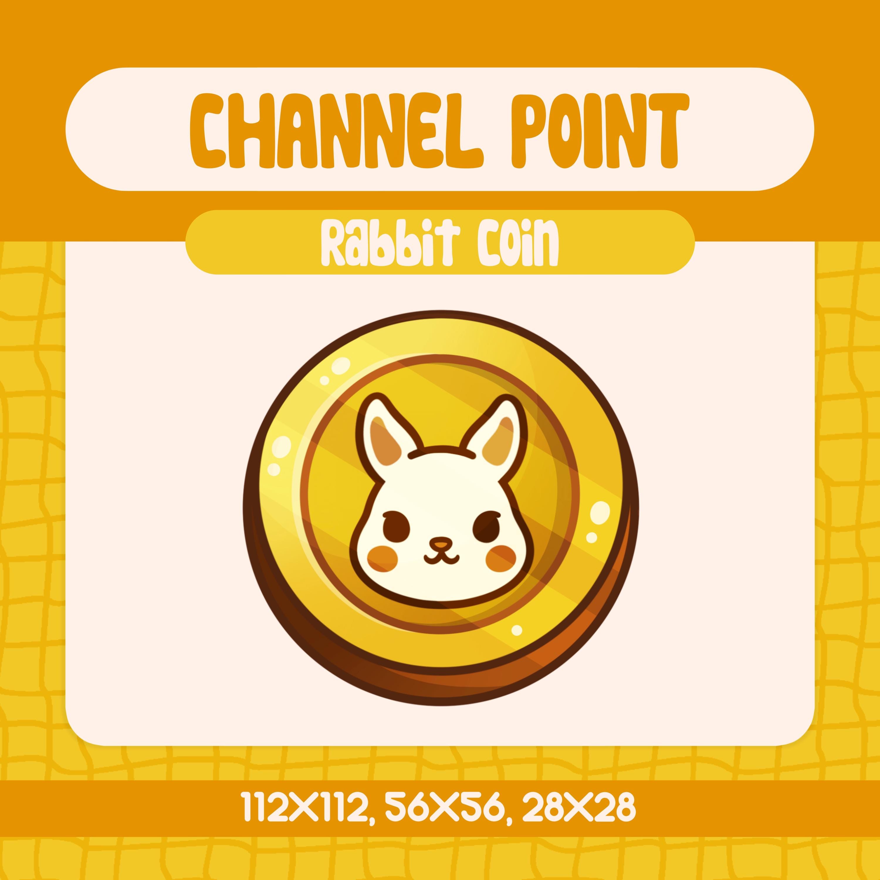 Kawaii Gold Rabbit Coin Channel Point Icon, Twitch Streamer (digital  Download) - Etsy