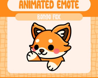 Kawaii Bongo Fox Animated Emote for Twitch/Discord (Digital Download)