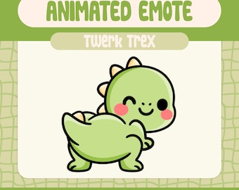 Kawaii Twerking Trex Animated Emote for Twitch and Discord (Digital Download)