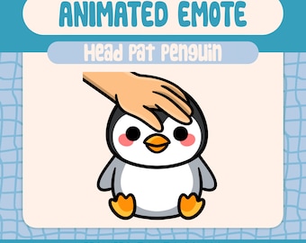 Kawaii Head Pat Penguin Animated Comfort Affection Reaction