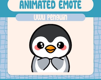 Kawaii UWU Penguin Winter Animal Shy Reaction