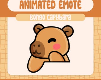 Kawaii Capybara Bongo Animated Emote, Twitch Discord (Digital Download)