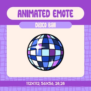 Discobal Twitch-emote, geanimeerde discobal-emote, kick-emote, items streamen, subbadges twitch, streamer