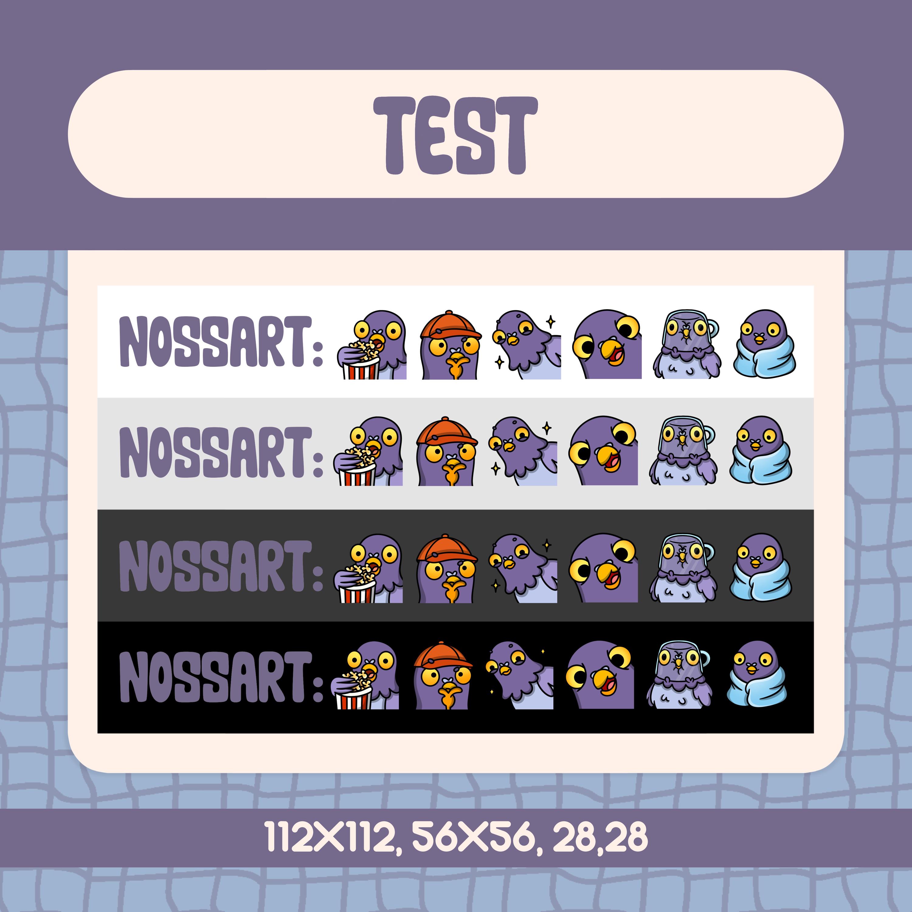 Kawaii Pigeon Twitch Emote Pack, Funny Bird Emotes (digital Download ...