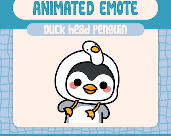 Kawaii Duck Head Penguin Animated Winter Animal Costume Reaction