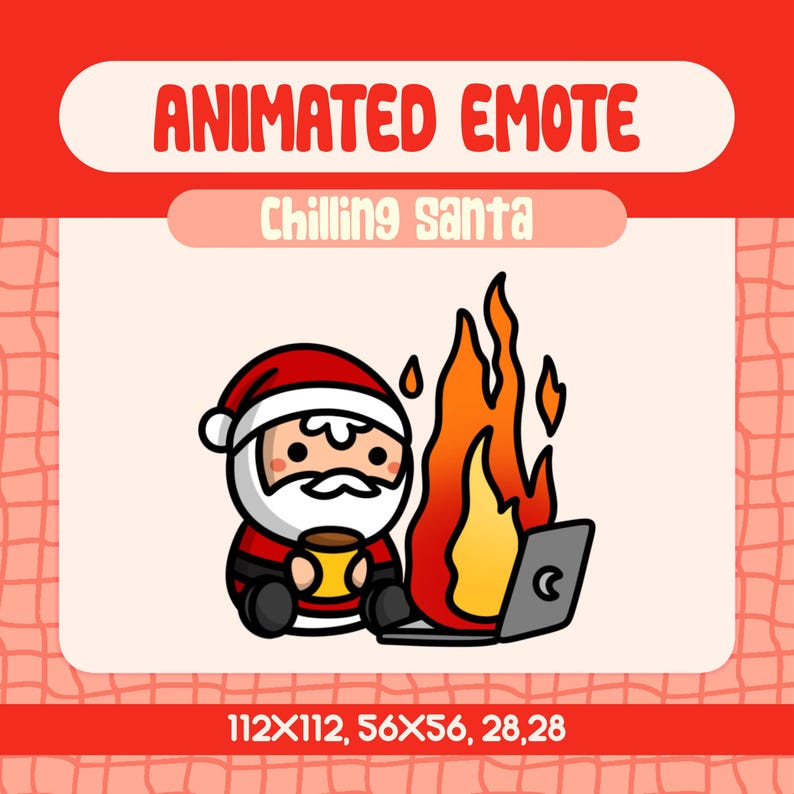 Streamer Santa Funny Chilling Santa Animated Emote for Twitch (digital Download) - Etsy