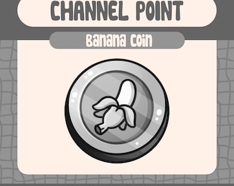 Twitch Emote „Bananenmünze“, Kanalpunktsymbol (Digitaler Download)