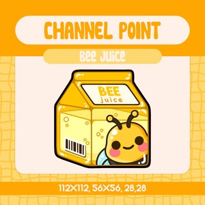 Kawaii Bienensaft Channel Point Icon für Twitch, Süße Honigbiene Emote für Streamer, entzückendes süßes Belohnungs Icon