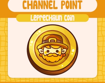 Kawaii Gold Leprechaun Coin Twitch Channel Point St Patricks Day Reward