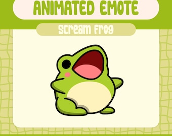 Kawaii Pop Frog Animated Emote for Twitch, Discord (Digital Download)