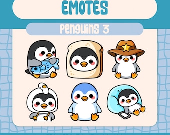 Kawaii Funny Penguin Emote Pack Winter Animal Costume Reaction Set