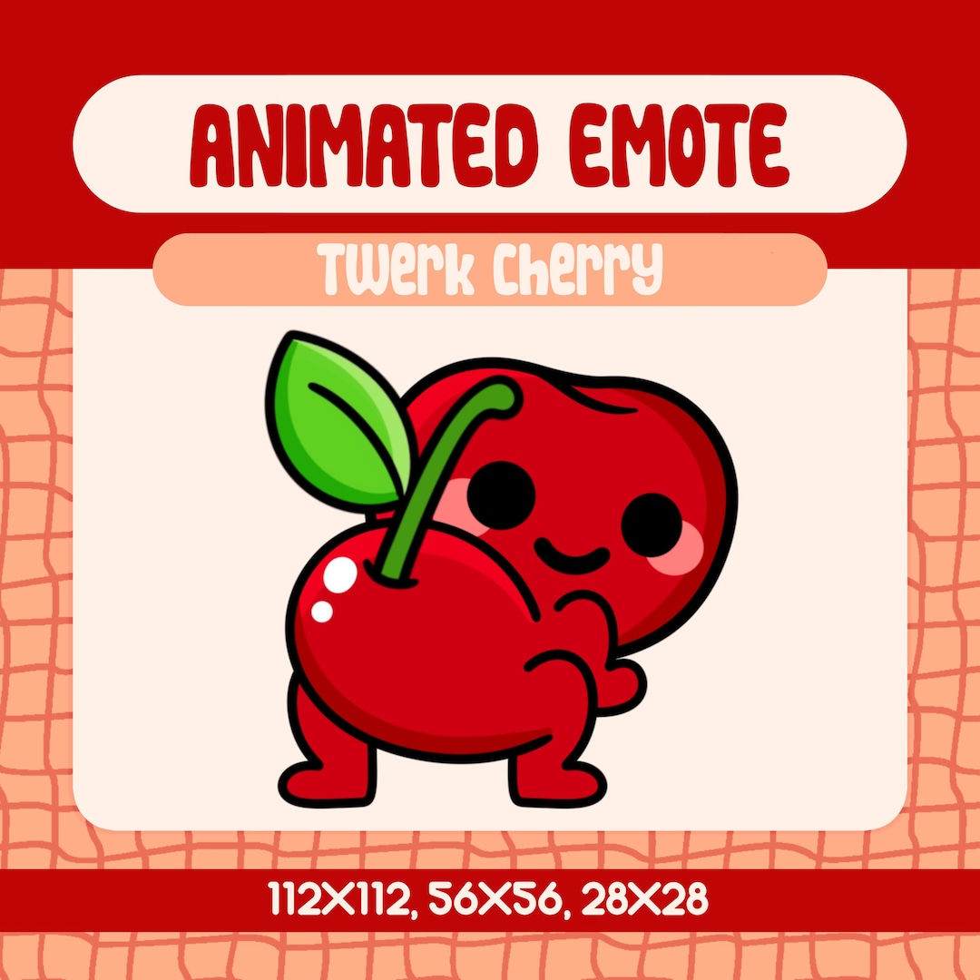 Kawaii Twerk Cherry Animated Emote for Twitch/discord (digital Download ...
