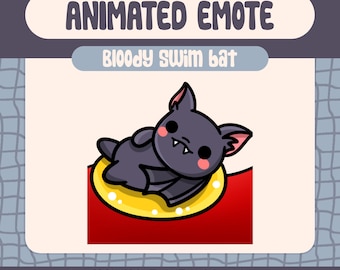Kawaii Bloody Bat Animated Emote, Halloween Stream (Digital Download)