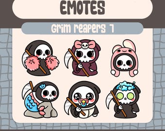 Emoticones kawaii de la Parca para Twitch y Discord (descarga digital)