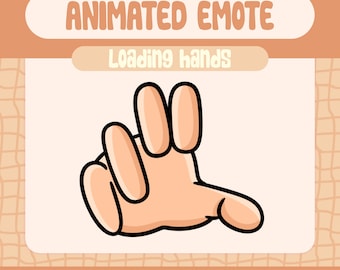 Émoticône animée à la main Chargement Kawaii, Twitch Discord (téléchargement numérique)