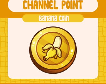 Lustiges Banana Coin Twitch Channel Point Icon (Digitaler Download)