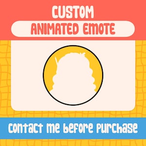 Aangepast geanimeerd emoteontwerp voor twitch, streamers, onenigheid, unieke gepersonaliseerde geanimeerde emotes, contact vóór aankoop