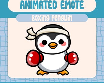 Kawaii Boxing Penguin Animated Fighter Winter Animal Reaction