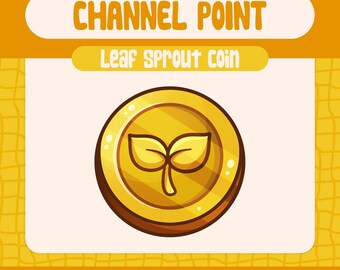 Leaf Sprout Coin Emote, Twitch, Discord, Streaming (Digital Download)