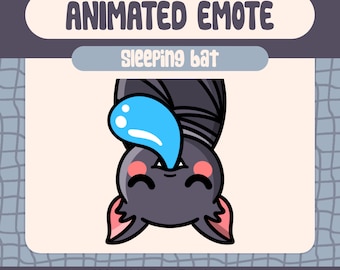 Kawaii Sleeping Bat Animated Emote for Twitch/Discord (Digital Download)