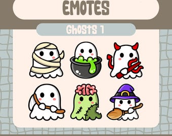 Kawaii Geist Emotes Pack für Twitch, Discord (Digitaler Download)
