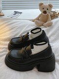 Shoes, black, platform, Japanese, high heel, y2k, school, jk shoes, Mary Jane shoes product logo
