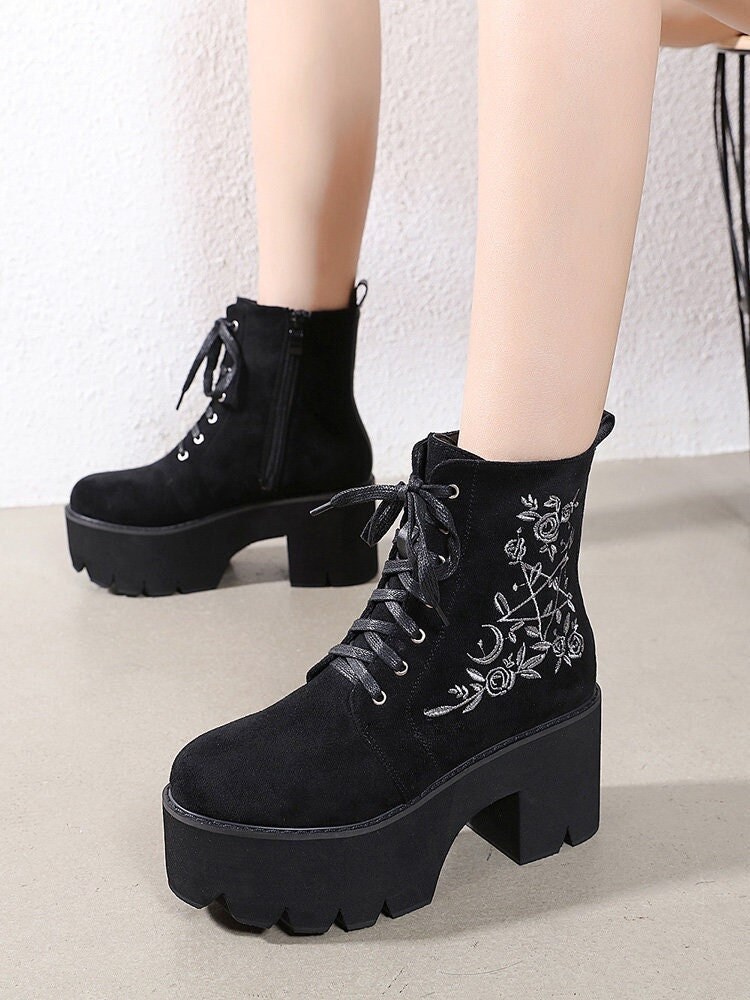 Back Zipper Boots - Etsy