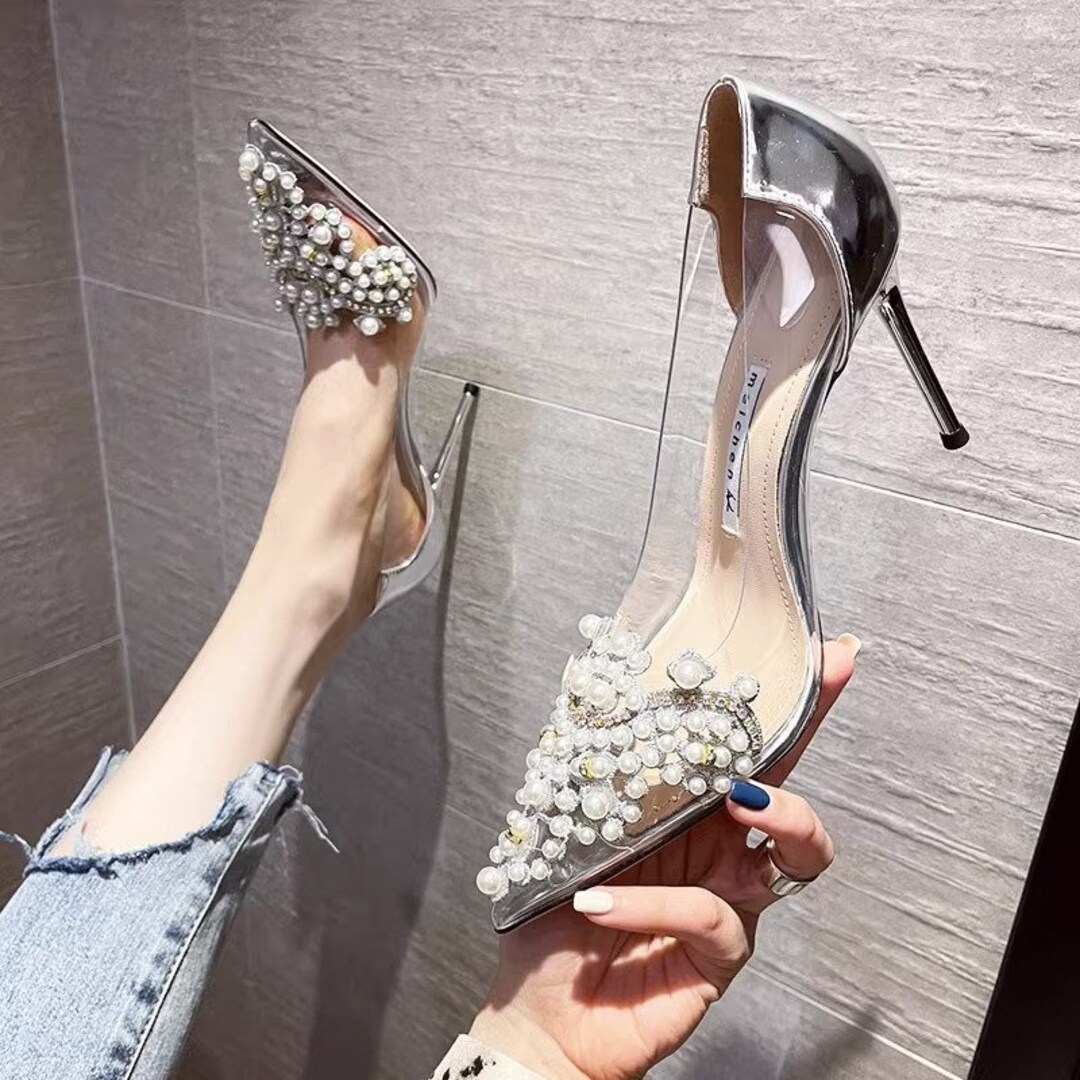 Princess Transparent High Heels. Wedding Shoes. Cinderella - Etsy
