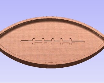 Archivo de corte CNC digital para bandeja de refrigerios en forma de fútbol Bandeja Catchall Plato de servicio Tablero de charcutería I Svg I Dxf I Pdf I .crv