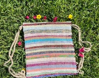 Grote kleurrijke, Boho handgemaakte gehaakte rugzak