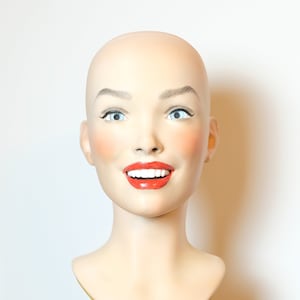 Mannequin Hat Head Fashion Bust Own Design PLA 3D Home Decoration Pin Up Bust Hand Painted Retro Head Sculpture Art Woman
