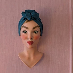 Bust own design PLA 3D Home Decoration Pin Up Bust Portrait Handpainted Retro Head Sculpture Art Woman