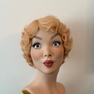 Manichino Mannequin Cappello Testa Art Deco anni &#39;30 Art Nouveau Moda Busto Design proprio PLA 3D Dipinto a mano Retro Marilyn Monroe Vecchia Hollywood