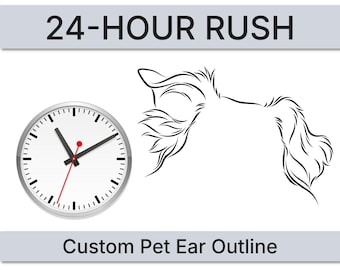24-Hour Rush Order for Pet Ear Outline Design
