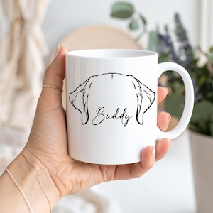 Arte lineal personalizado para orejas de mascota: Diseño de tatuaje conmemorativo para perro (archivo digital) imagen 7